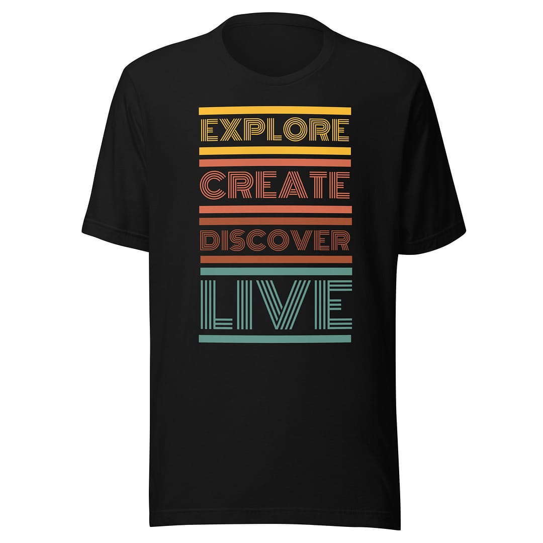 Explore Create Discover Live – Bella + Canvas Tee
